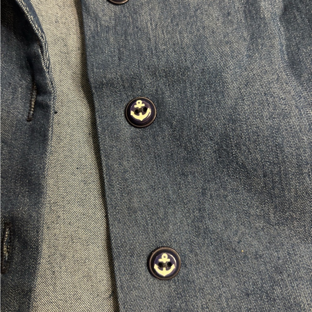 50’s style Denim Anchor Button Top - Picture 5 of 5
